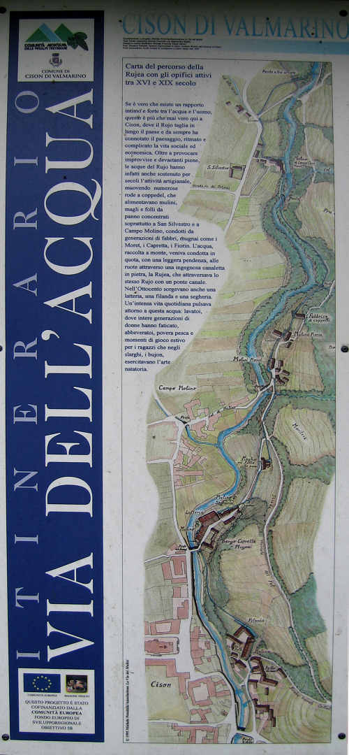 La Via dei Mulini a Cison di Valmarino