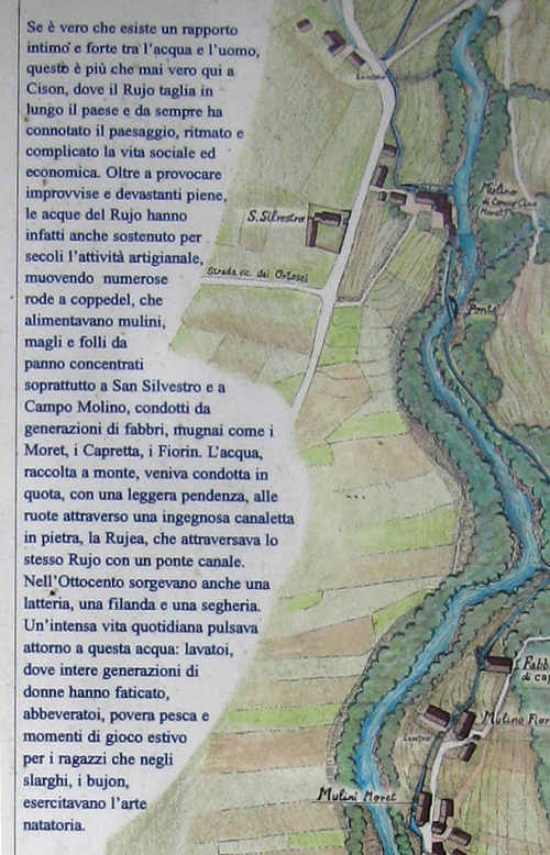 La Via dei Mulini a Cison di Valmarino