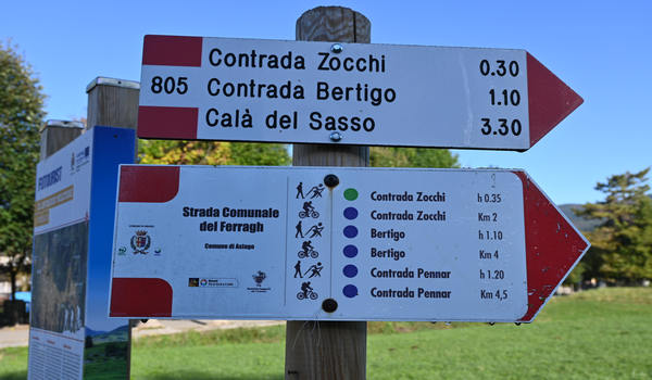 Passeggiata Sentiero Ferragh attorno all'Ossario di Asiago, Leiten Zocchi Pennar Clama