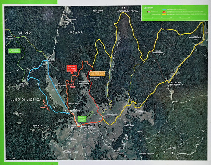 sentiero storico-naturalistico al monte Corno di Lusiana