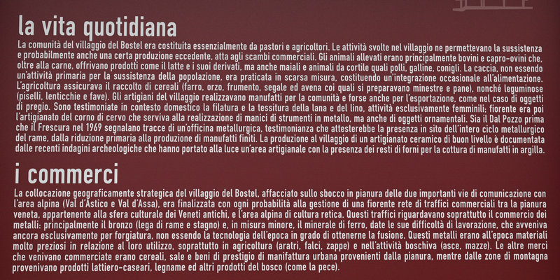 Sito archeologico del Bostel a Castelletto di Rotzo