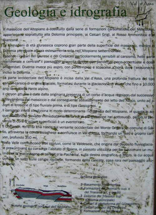 schede didattiche aula didattica graffiti val d'Assa Canove Roana Asiago