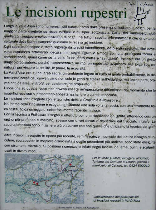 schede didattiche aula didattica graffiti val d'Assa Canove Roana Asiago