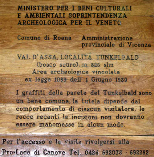 Graffiti della Val d'Assa - Roana - Altopiano di Asiago