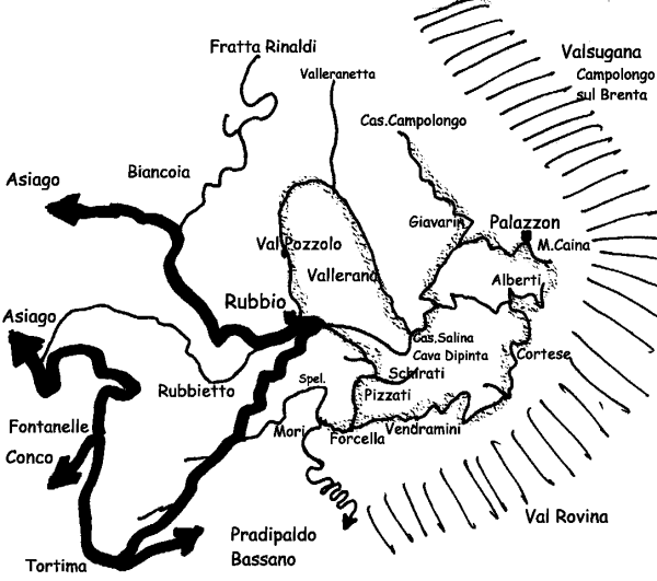 mountain bike nell'altopiano Asiago Sette Comuni