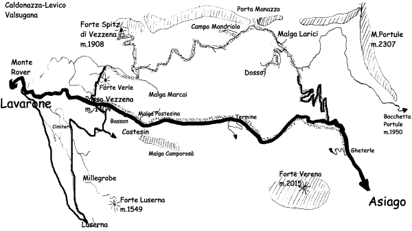 mountain bike nell'altopiano Asiago Sette Comuni