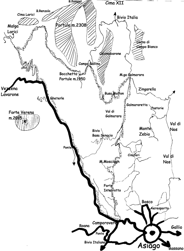 mountain bike nell'altopiano Asiago Sette Comuni