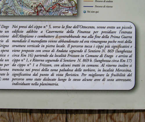 Sentiero dei Cippi - Enego Marcesina - Altopiano di Asiago