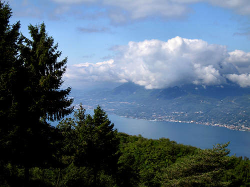 Brenzone, lago di Garda dal monte Baldo