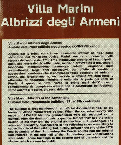 Villa Marini Albrizzi degli Armeni a San Zenone degli Ezzelini