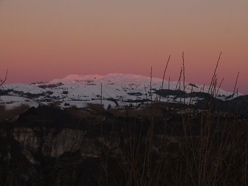 foto tramonto Rubbio