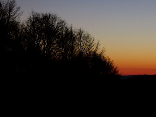 foto tramonto Rubbio