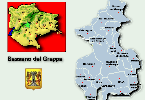 mappa generale Bassano del Grappa