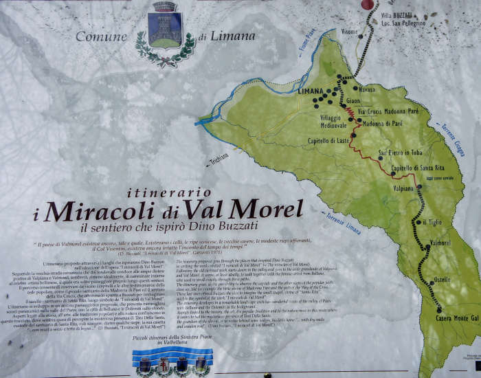 Limana, Giaon, Sentiero Buzzati, via Crucis Madonna Parè