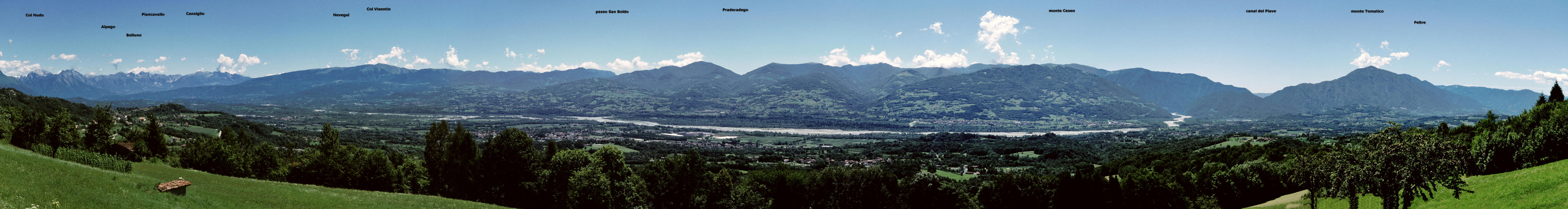 Val Belluna, fiume Piave, Belluno, Feltre