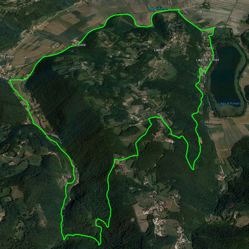 nordic walking nella Valle di Fimon ad Arcugnano - percorso n.4 Verde