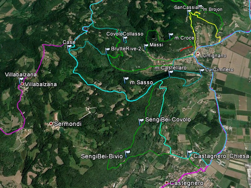 sentieri passeggiate escursioni a Lumignano di Longare