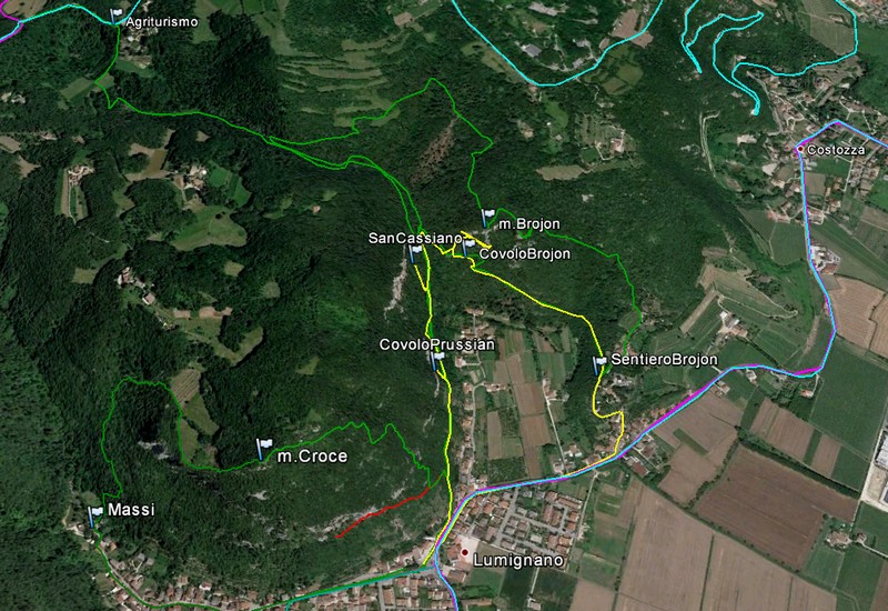 sentieri passeggiate escursioni a Lumignano di Longare