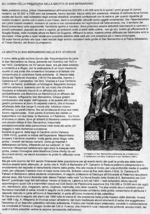 Grotta San Bernardino a Mossano, Monti Berici, Vicenza