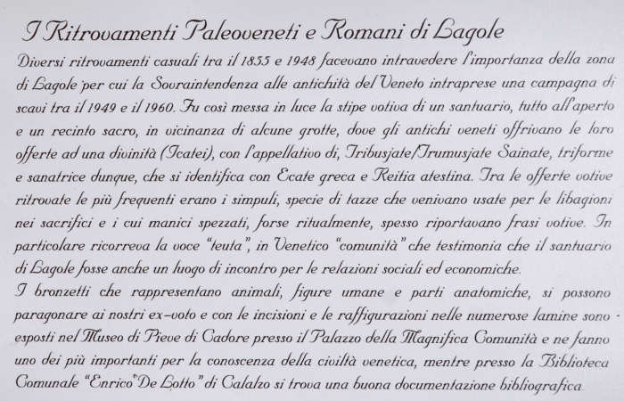 area archeologica nauturalistica termale di Lagole Calalzo di Cadore, Belluno Dolomiti