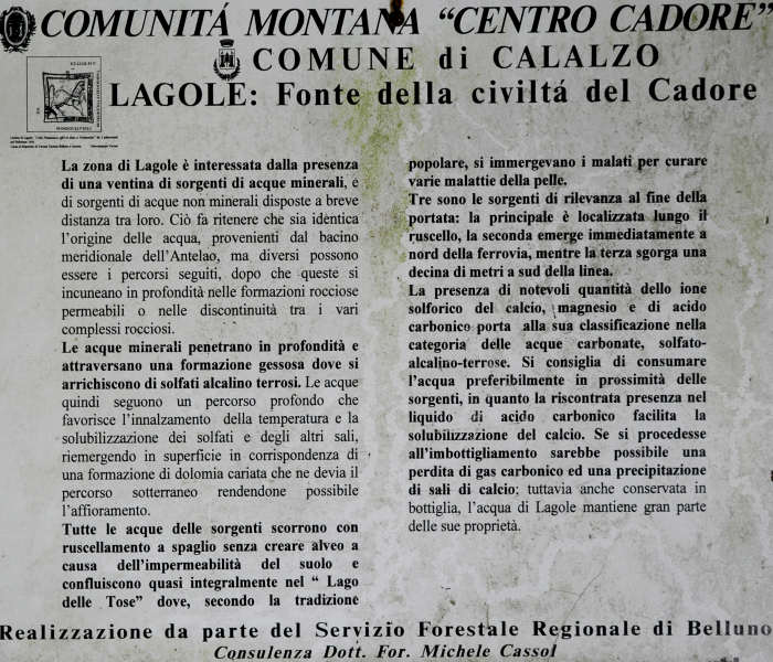area archeologica nauturalistica termale di Lagole a Calalzo di Cadore