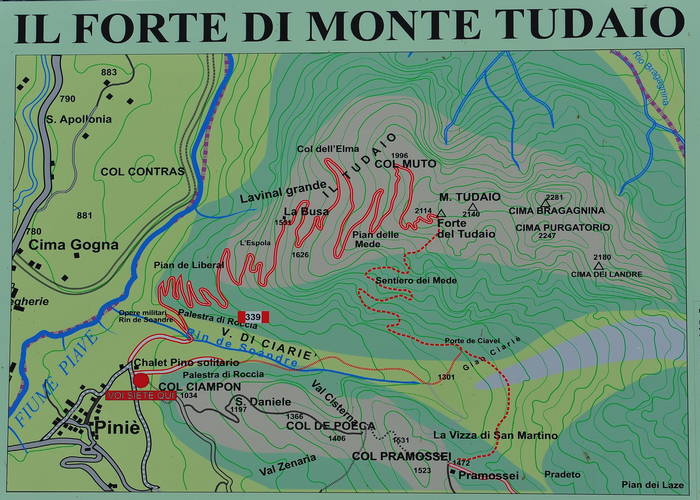Forte di monte Tudaio a Vigo di Cadore, Dolomiti