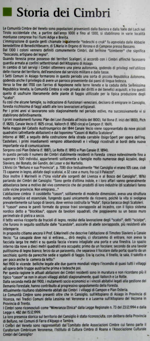 Vallorch, Fregona, villaggio Cimbro al Pian Cansiglio