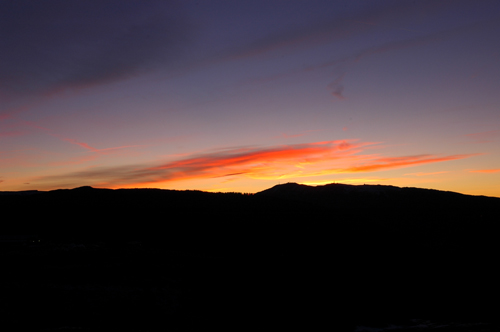 tramonto al Col Indes di Tambre d'Alpago