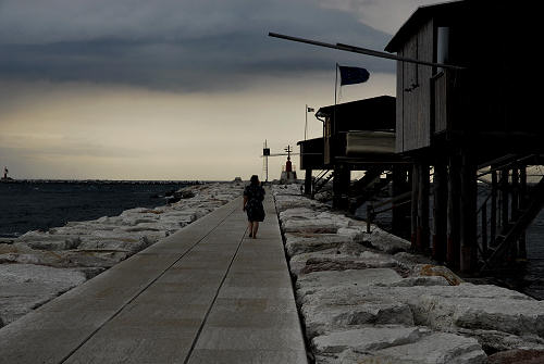 Chioggia Sottomarina - diga foranea sulla Bocca di Porto