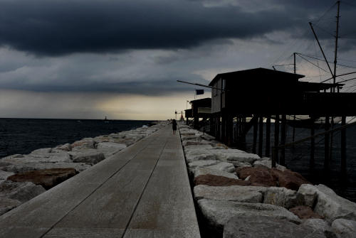 Chioggia Sottomarina - diga foranea sulla Bocca di Porto