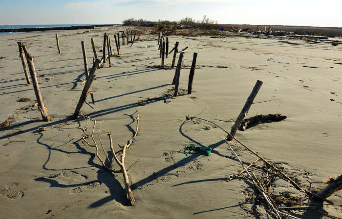 spiaggia di Boccasette alla foce del Po di Maistra, Porto Tolle