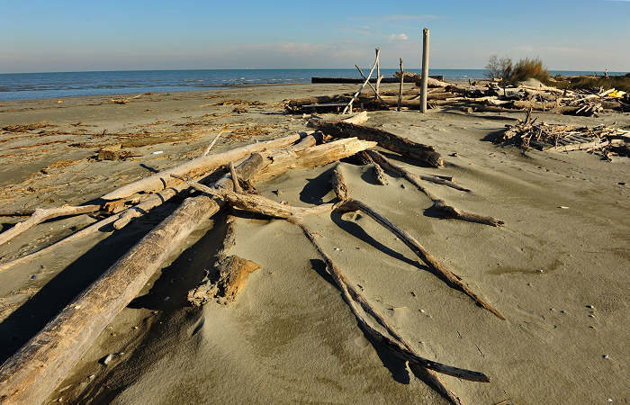 spiaggia di Boccasette alla foce del Po di Maistra, Porto Tolle