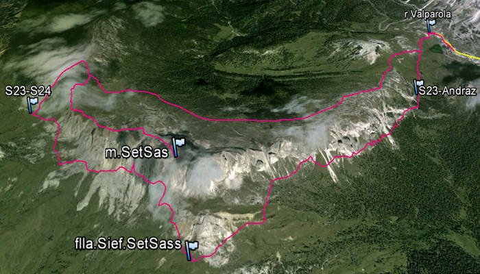 Valparola, SettSass, Pralongia