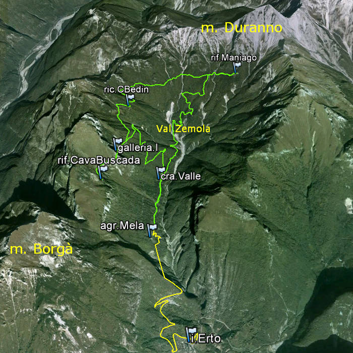 Escursione Val Zemola, Cava Buscada rifugio Maniago