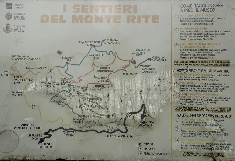 Cibiana, sentieri del monte Rite