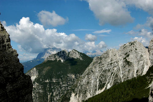 la Civetta dal canalone forcella Toanella