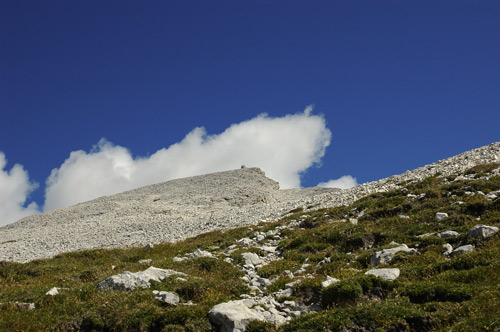 verso la vetta del Picco di Vallandro