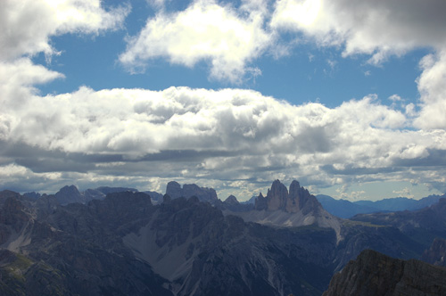 Tre Cime di Lavaredo dalla vetta del Picco di Vallandro