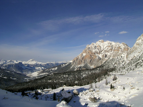 la Val Badia dal passo Valparola