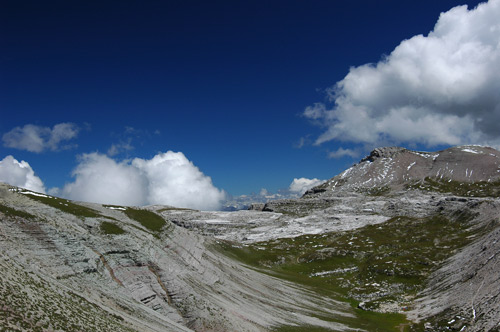 altopiano della Gardenaccia dal Puez, Dolomiti