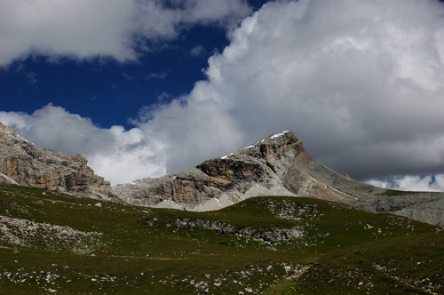 forcella Sieles verso il rifugio Puez, Dolomiti