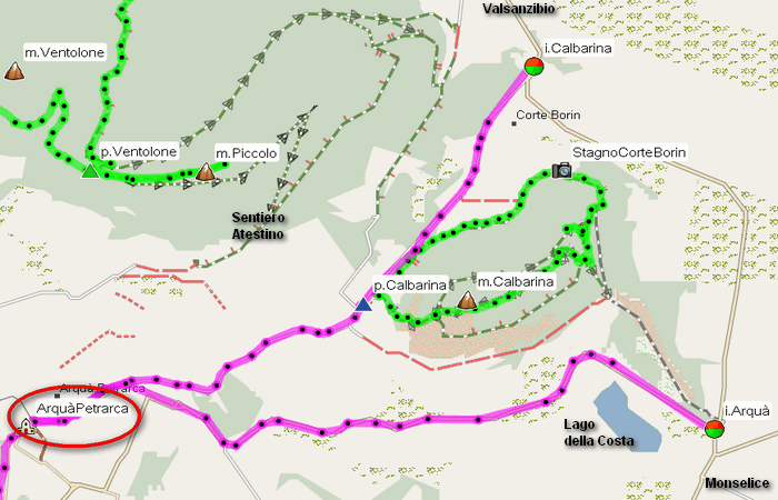 Arqua Petrarca - Stagno Corte Borin Monte Calbarina