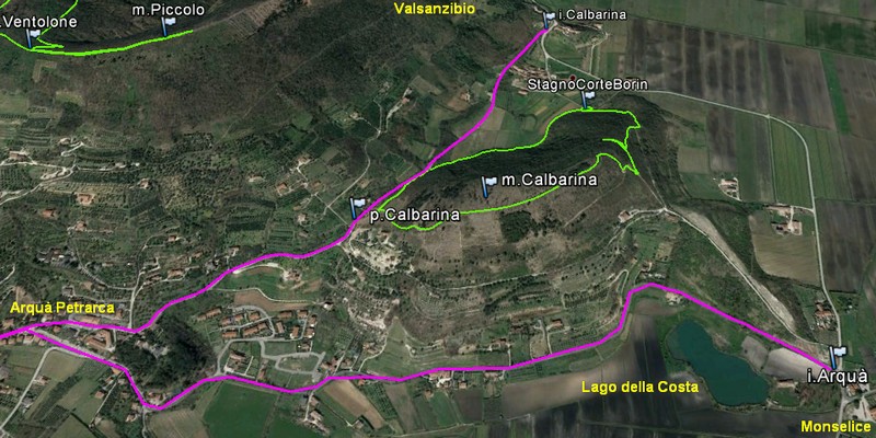 Arqua Petrarca - Stagno Corte Borin Monte Calbarina