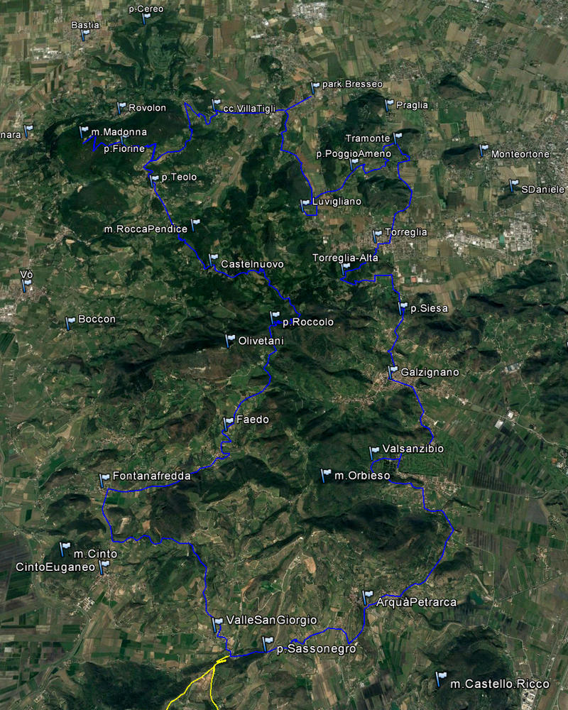 bdc anello cicloturistico dei Colli Euganei Monte Madonna