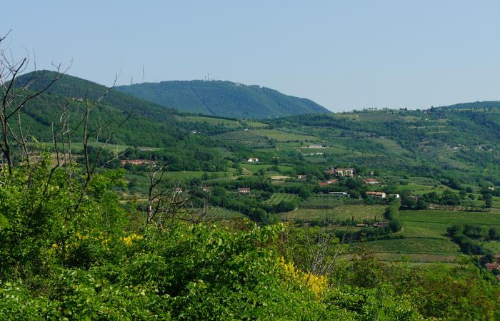 Colli Euganei, giro cicloturistico settore sud, Baone Este Calaone monte Cecilia Ca'Barbaro