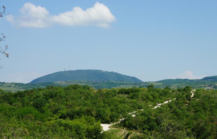 Colli Euganei, giro cicloturistico settore sud, Baone Este Calaone monte Cecilia Ca'Barbaro