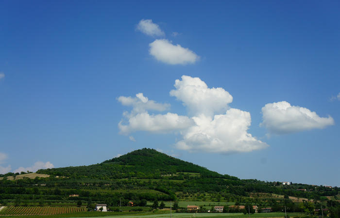 Colli Euganei, giro cicloturistico settore sud, Baone Este Calaone monte Cecilia Ca'Barbaro