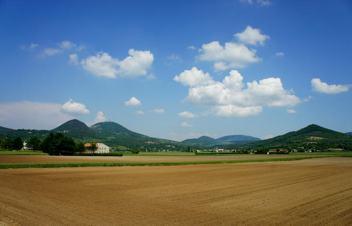Colli Euganei, giro cicloturistico settore sud, Baone Este Calaone monte Cecilia Ca'Barbaro