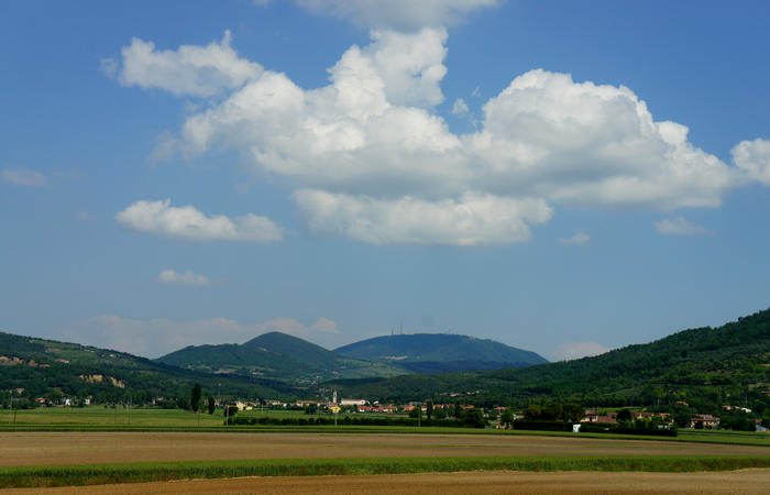 Colli Euganei, giro cicloturistico settore sud, Baone Este Calaone monte Cecilia Ca'Barbaro