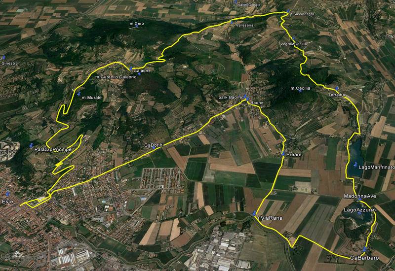 giro cicloturistico nei Colli Euganei - Baone, Este